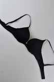 Victoria's Secret Full Coverage Bra Color Negro Moño Enfrente Varillas 34B