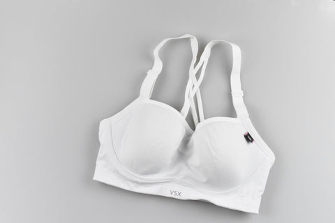 Victoria's Secret VSX Blanco Sin Varillas Cruzado Sport Bra Espalda 34 –  VictoriaTops