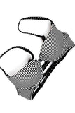Victoria's Secret Full Coverage Bra Rayas Blanco con Negro 32A