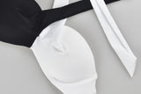 Victoria's Secret Swim Suit Blanco con Negro Tirantes Cuello Small (Chica)
