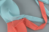 Victoria's Secret Swim Suit Turquesa y Naranja Tirantes Cuello Medium (Mediana)