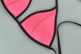 PINK Swim Suit Rosa Orilla Negra Mediana