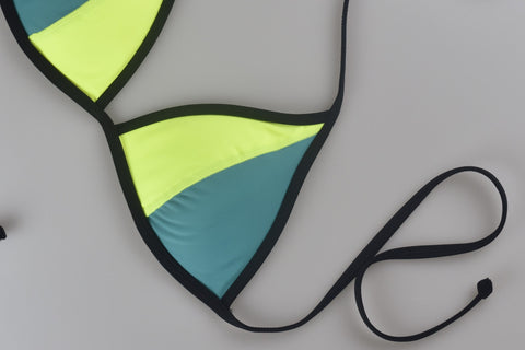 PINK Swim Suit Verde y Limon Triangular Mediana