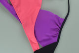 PINK Swim Suit Rosa y Morado2 Mediana
