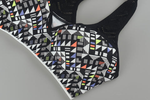Victoria's Secret Swim Suit Negro y Blanco Triangulos Medium (Mediana)