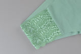 PINK Cheeky Panty Verde Encaje Mediana