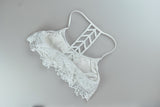 Victoria's Secret Swim Suit Blanco Olan triangulitos Large (Grande)