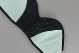PINK Strapless Swim Suit Azul Cielo Y Negro Grande