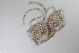 PINK Swim Suit Leopardo Tirantes Cuello Grande