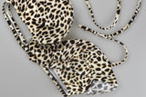 PINK Swim Suit Leopardo Tirantes Cuello Grande