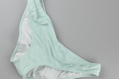 Victoria's Secret Cheekini  Azul interior blanco Large (Grande)