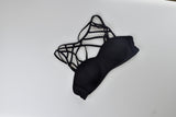 PINK Swim Suit Negro Doble Tirantes Cruzado Chico