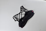 PINK Swim Suit Negro Doble Tirantes Cruzado Chico