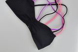 PINK Swim Suit Negro Tirantes Bicolor Chico