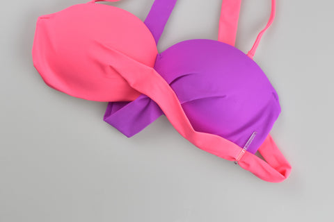 Victoria's Secret Swim Suit Morado y Rosa Large (Grande)
