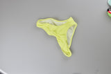 PINK Cheekini Panty Amarillo Pliegue Chica