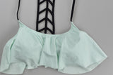 PINK Swim Suit Azul Cielo Tirante Negro Grande