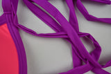 PINK Swim Suit Rosa Orilla Morada Mediana