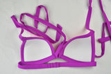 PINK Swim Suit Rosa Orilla Morada Mediana